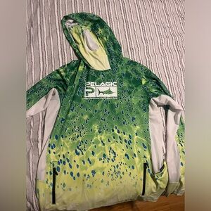Pelagic Dorado Green Long sleeve fishing shirt